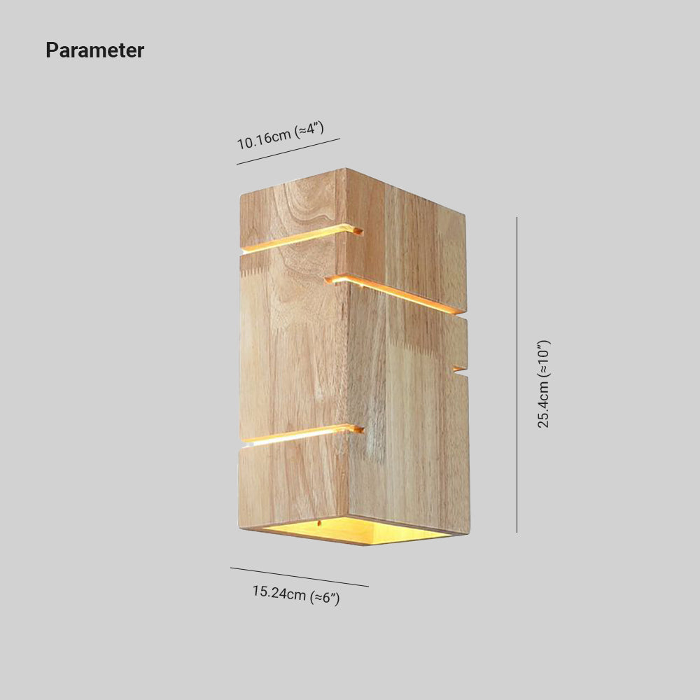 Muto Minimalist Wood Wall Lamp