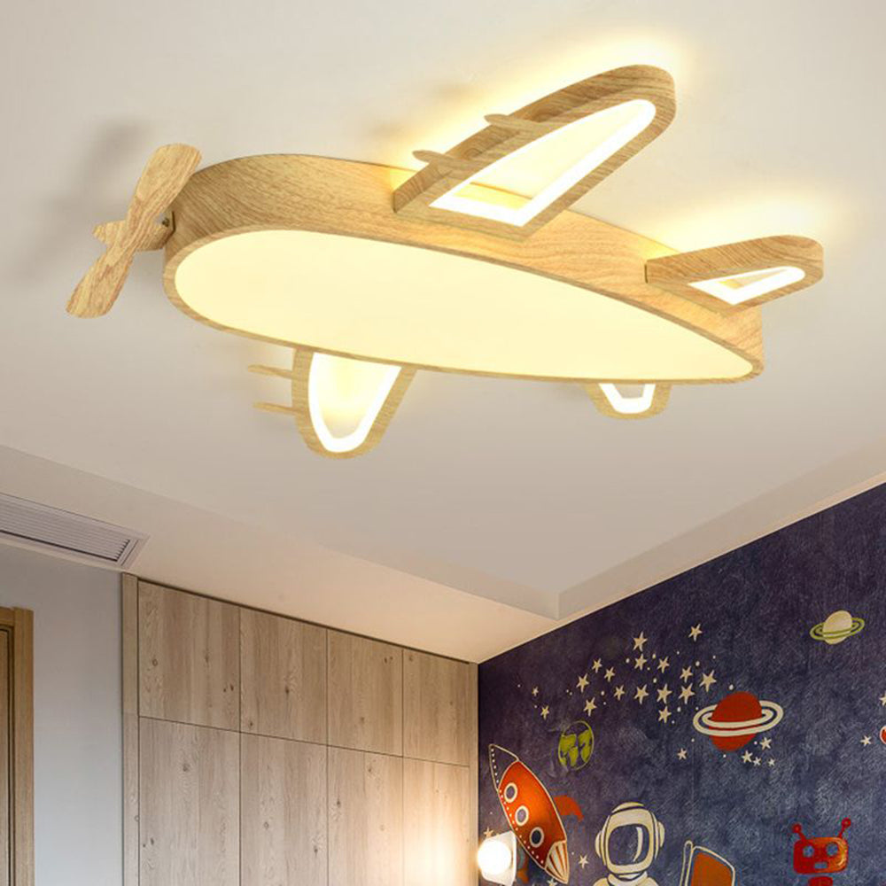 Muto Pumpkin Art Deco Ceiling Light, Metal & Wood, 52cm or 66cm | Wood or Dark Wood | Warm, 3-Temp or Dimmable