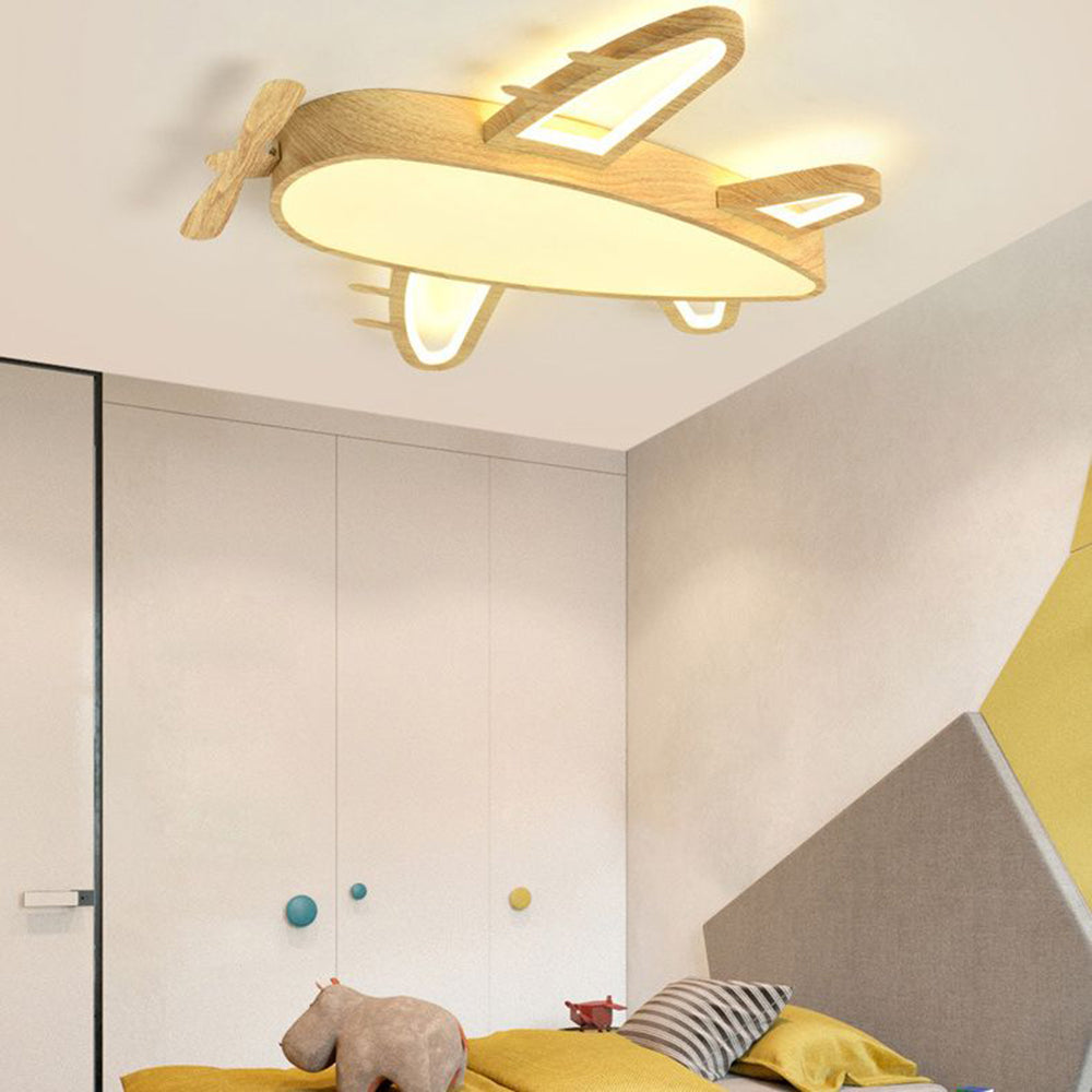 Muto Pumpkin Art Deco Ceiling Light, Metal & Wood, 52cm or 66cm | Wood or Dark Wood | Warm, 3-Temp or Dimmable