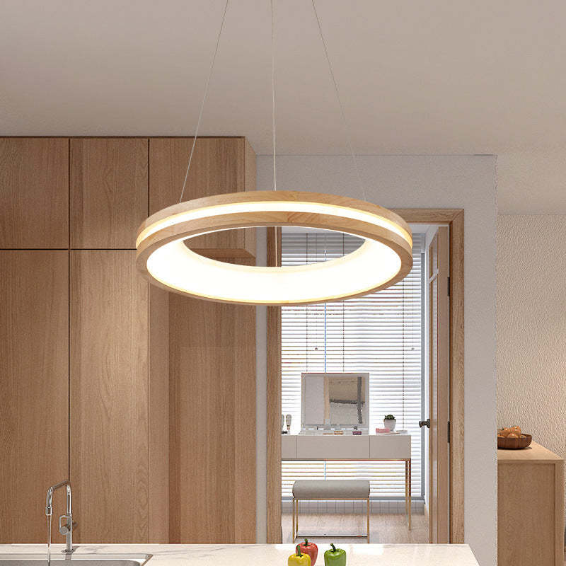 Muto Modern Wood LED Pendant Light | Model A/B/C/D