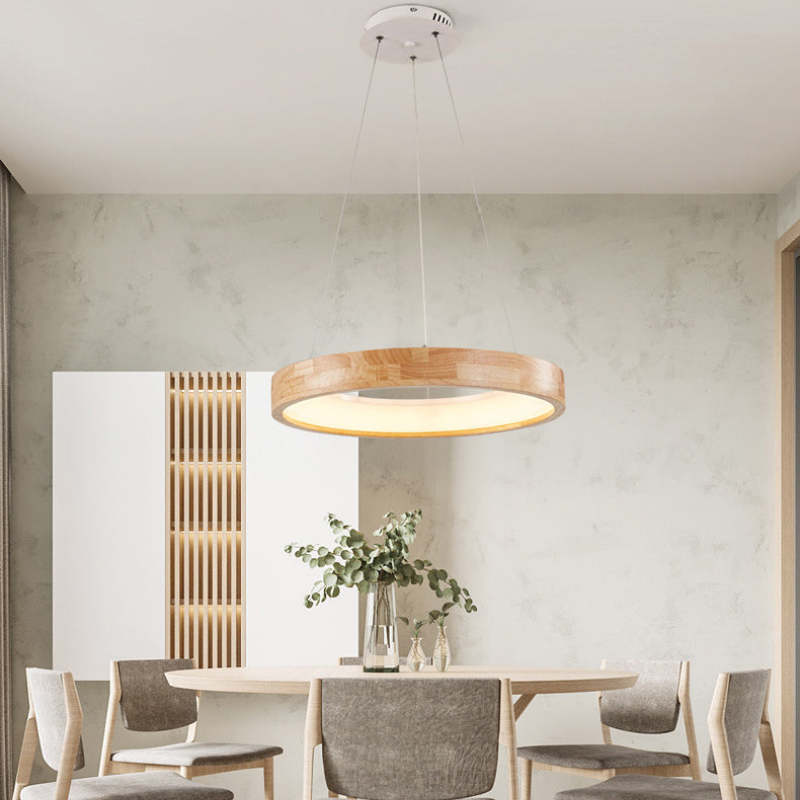 Muto Modern Wood LED Pendant Light | Model A/B/C/D
