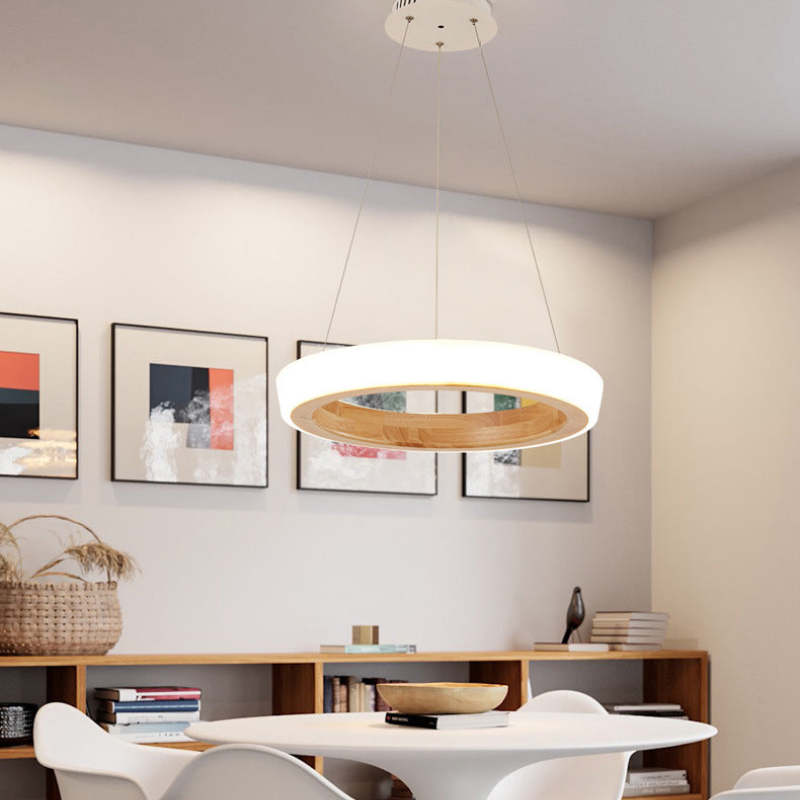 Muto Modern Wood LED Pendant Light | Model A/B/C/D