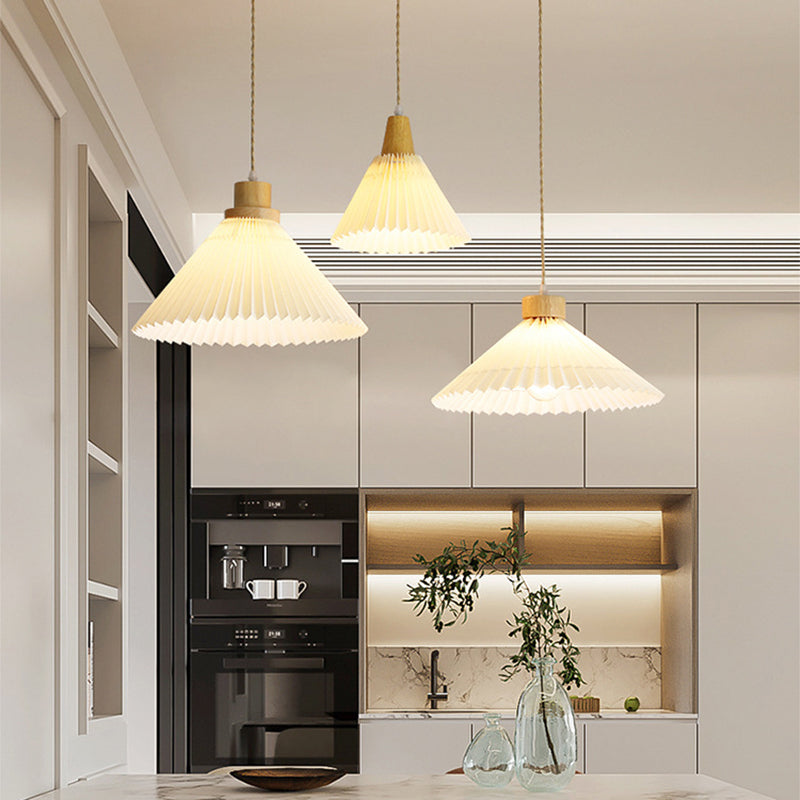 Muto Umbrella Wood & PVC Pendant Light | A, B, C or Set
