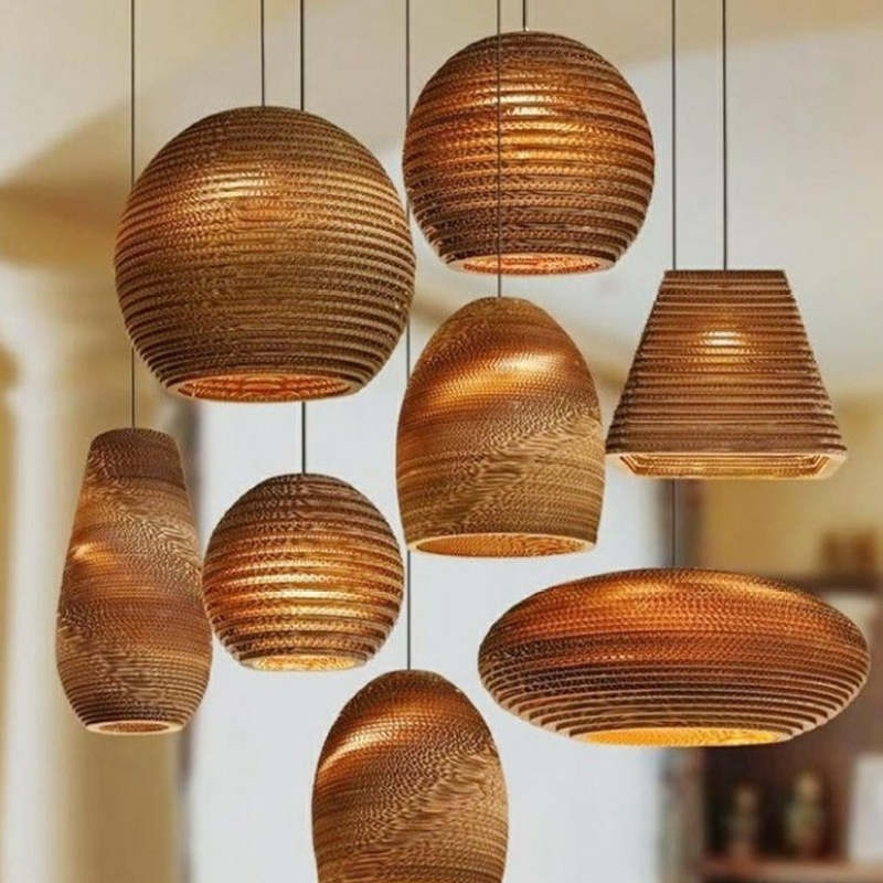 Muto Rustic Paper Pendant Light | 7 Shapes | 12 Variants