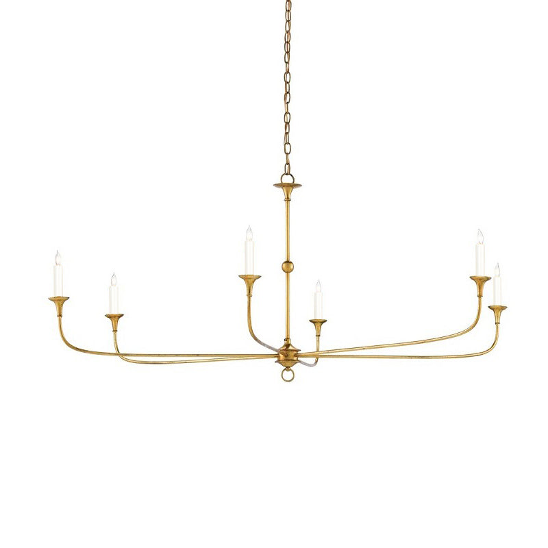 Unity Chandelier - 6 Heads Gold Leaf