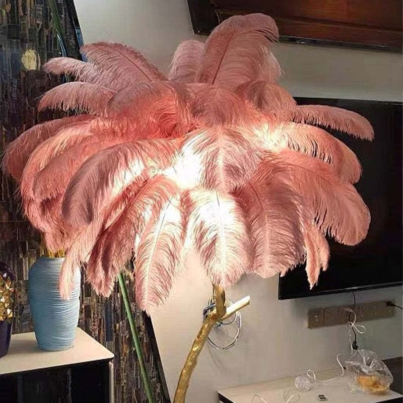 O'Moore | Nordic Luxury Floor/Table Lamp with Unique Ostrich Feather Shade | Elegant Lighting for Living Spaces 22