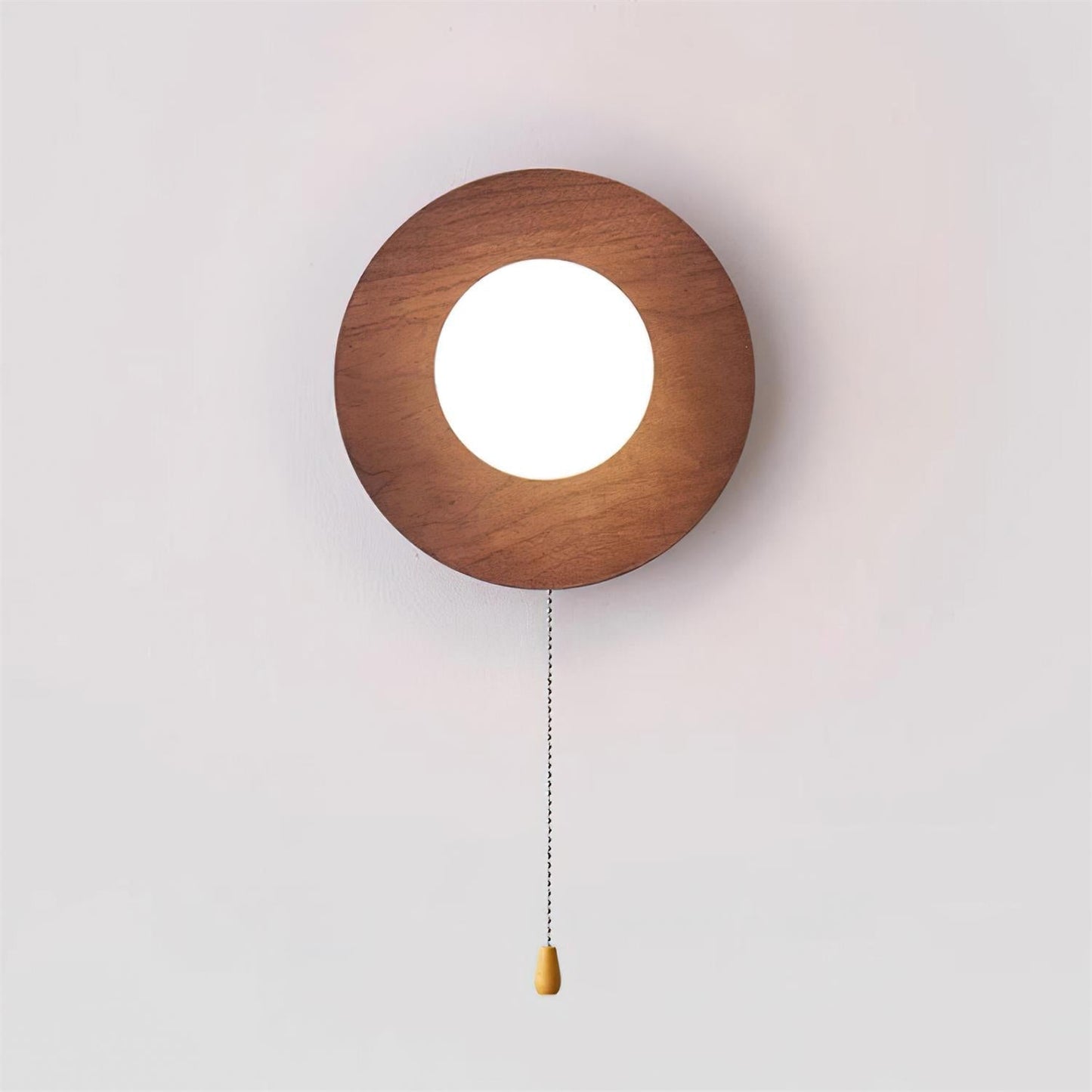 Olyne | Wooden Wall Lamp with Glass Shade - Dimmable Design for Indoor & Outdoor Use 8