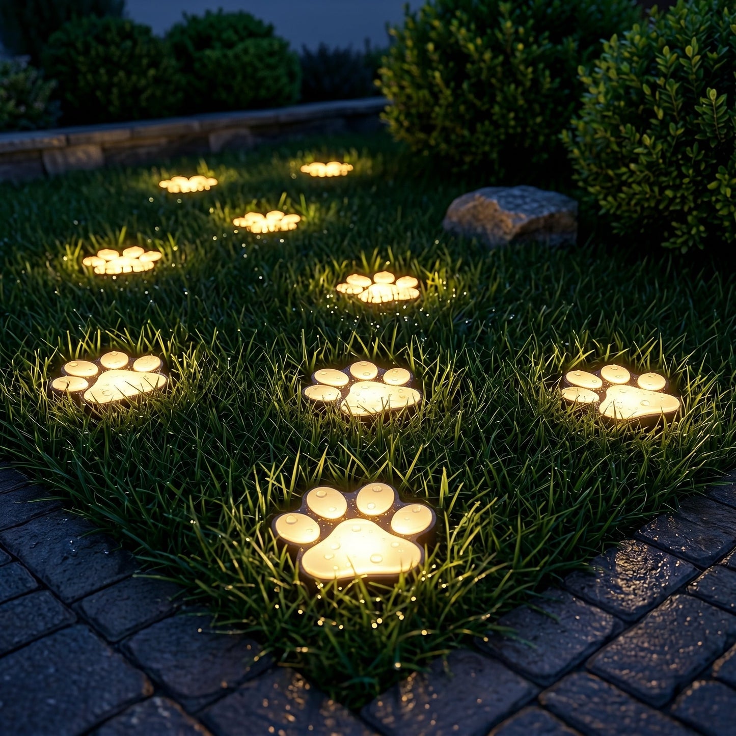 PawGlow | Solar Garden Lights with Dusk Sensor & Warm Glow | Outdoor Illumination for Pathways 8