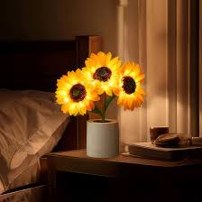 Radiant Floral Decor | Sunflower Lamp with LED Illumination | Nature-Inspired Lighting for Cheerful Ambiance 7