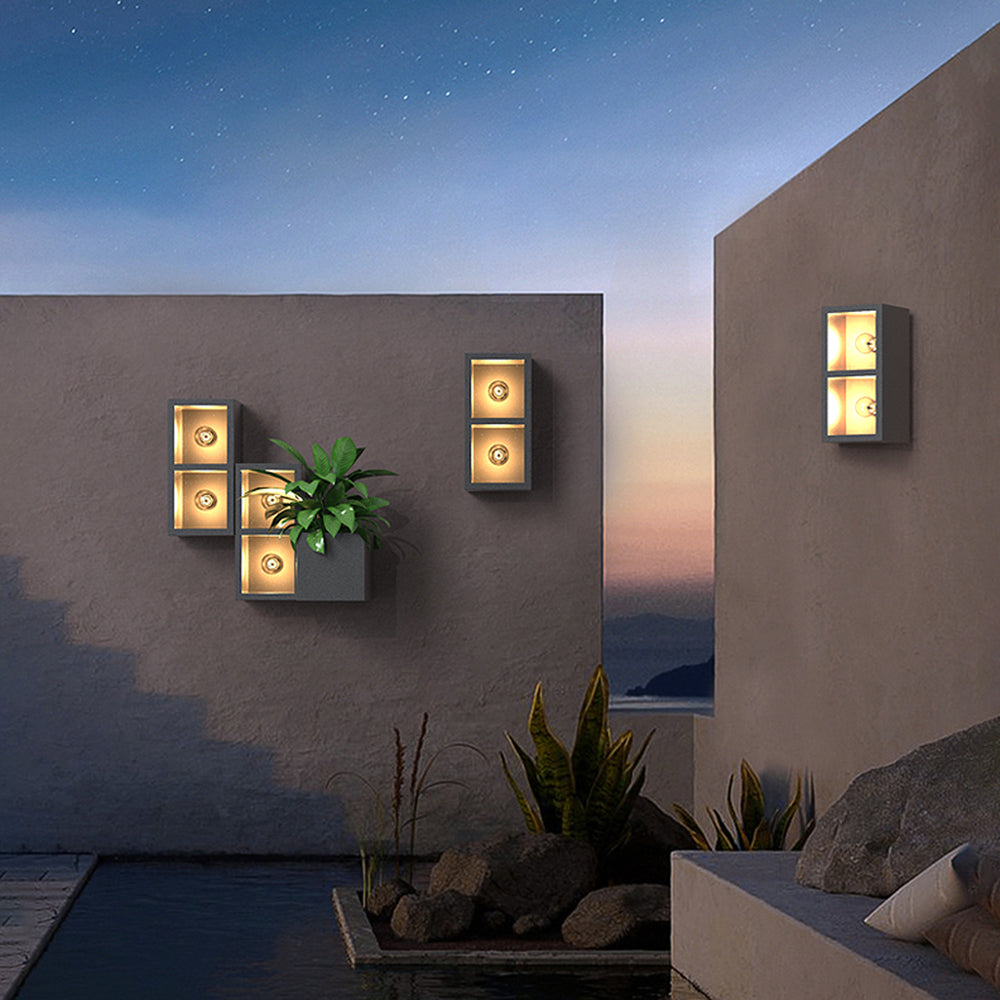 Modern Cube Outdoor Wall Lamp