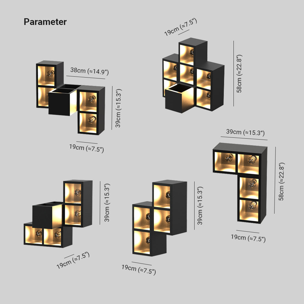 Modern Cube Outdoor Wall Lamp