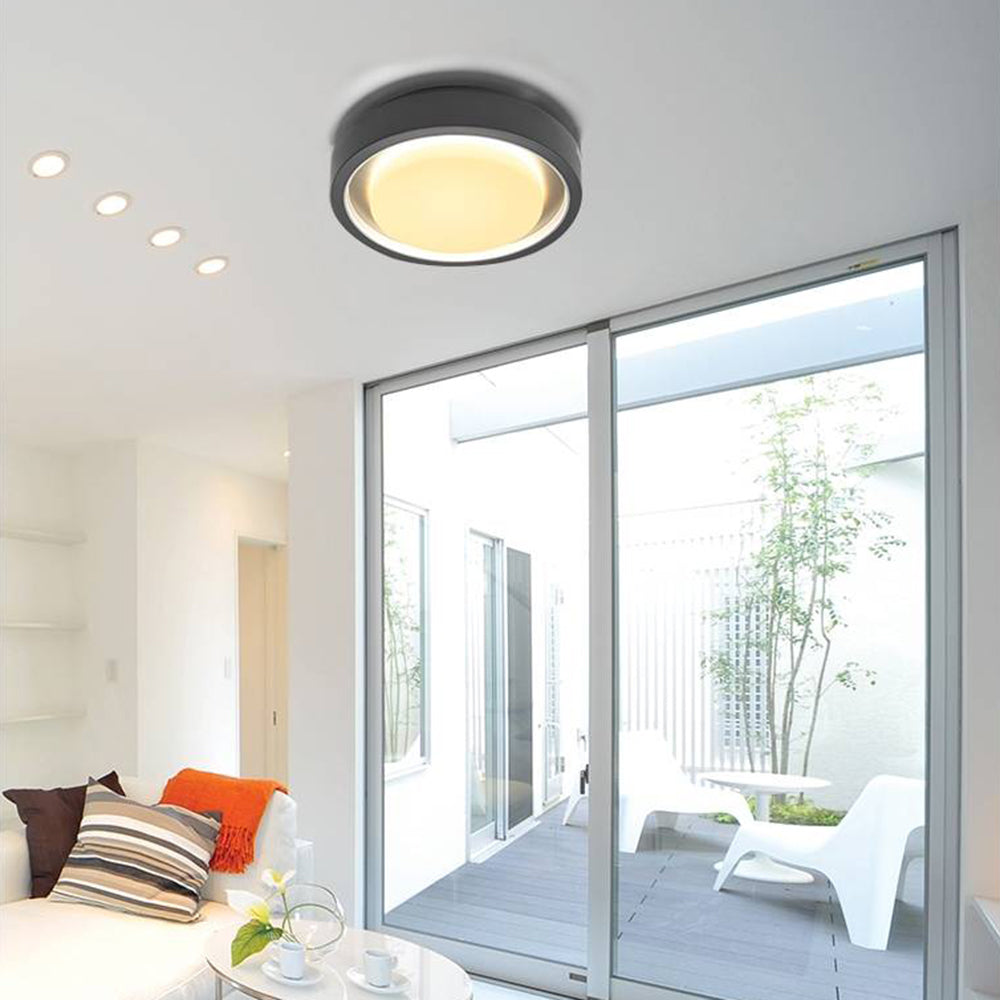 Circular Metal Outdoor Wall Lamp