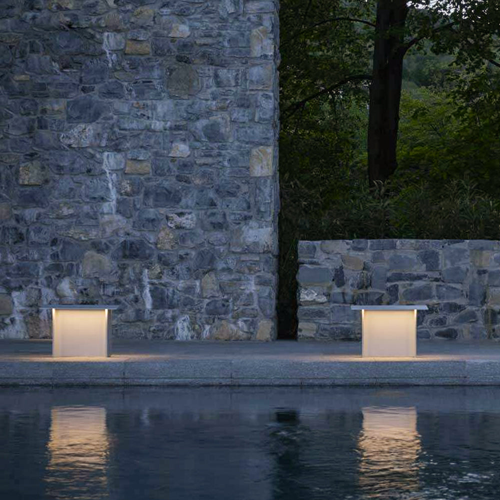 Solar Rectangular Outdoor Path Light | Grey/Black
