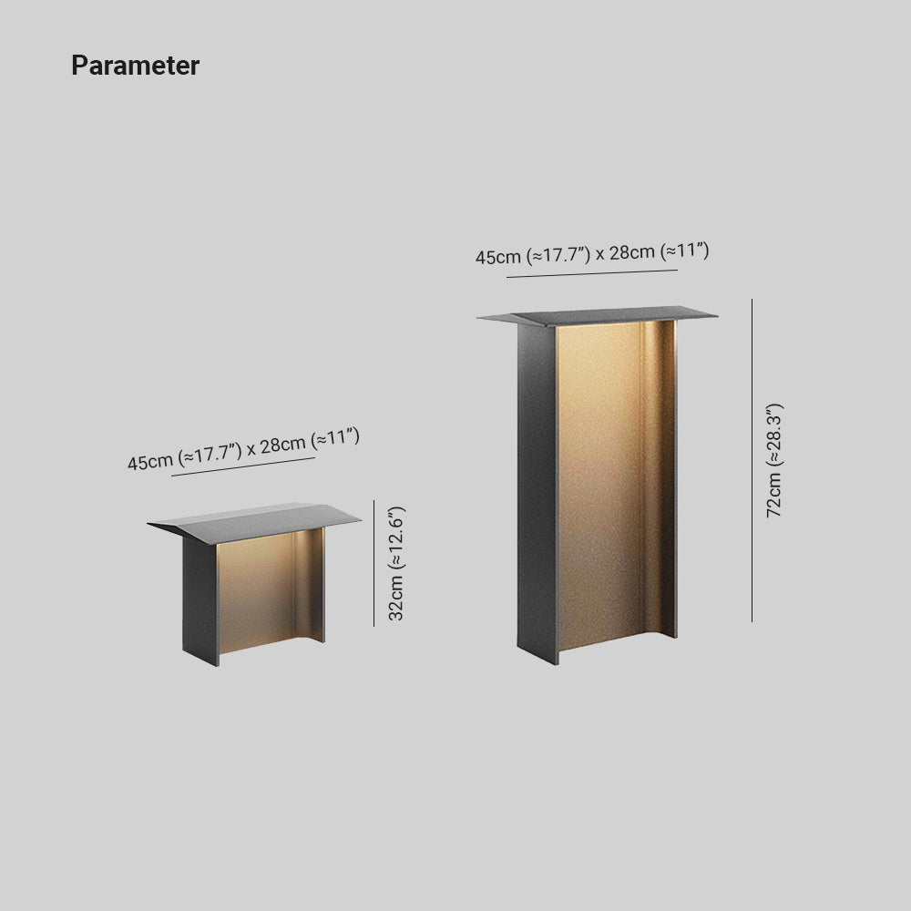 Solar Rectangular Outdoor Path Light | Grey/Black