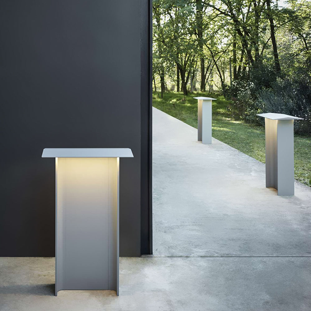 Solar Rectangular Outdoor Path Light | Grey/Black