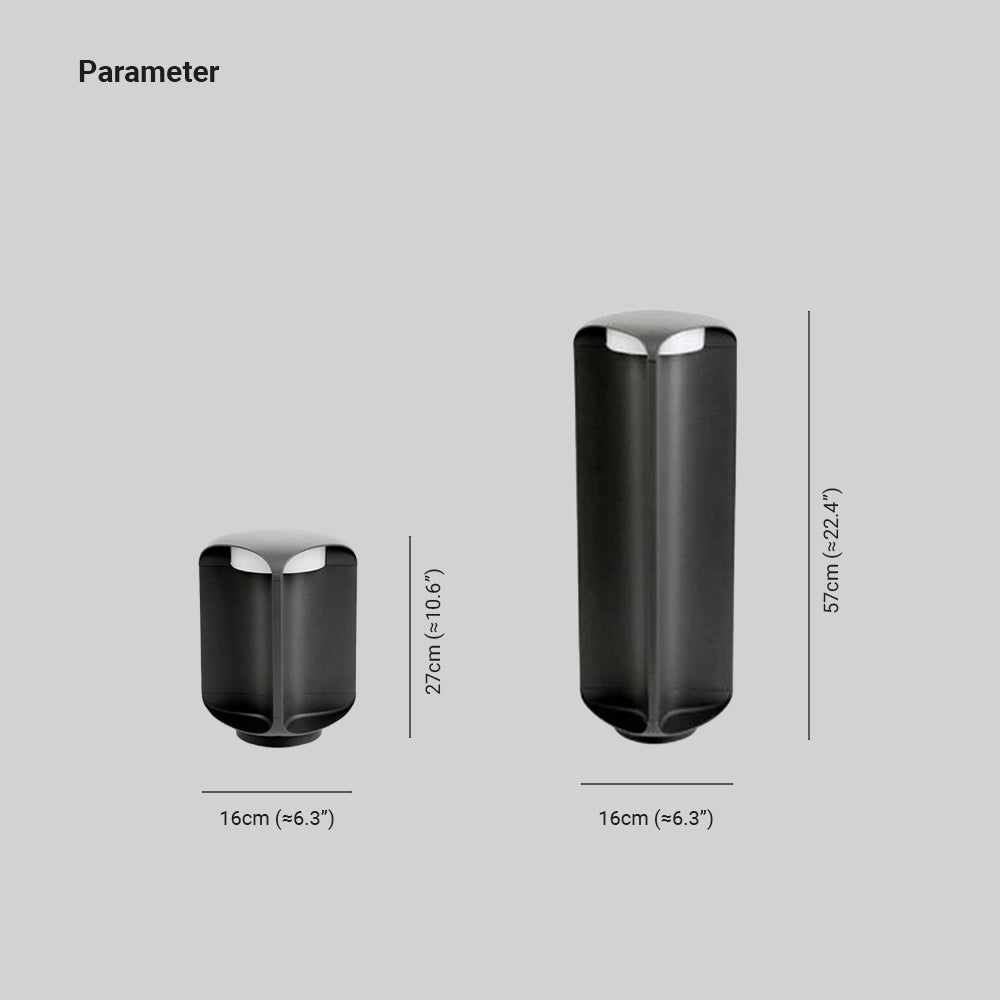 Minimalist Outdoor Floor Lamp | Black/Grey