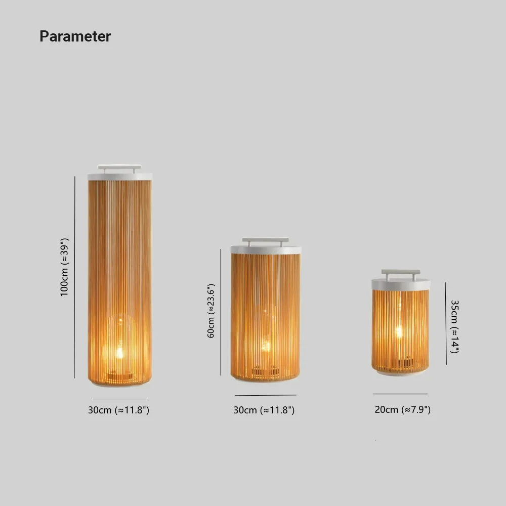 Wood & Metal Outdoor Floor Lamp