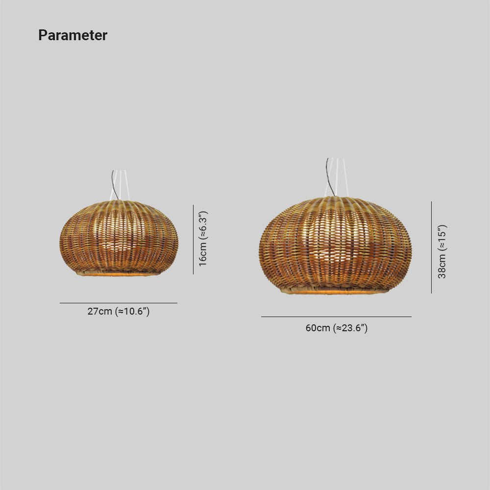 Ray Outdoor Bamboo Pendant Light | 6.3/15in | IP65