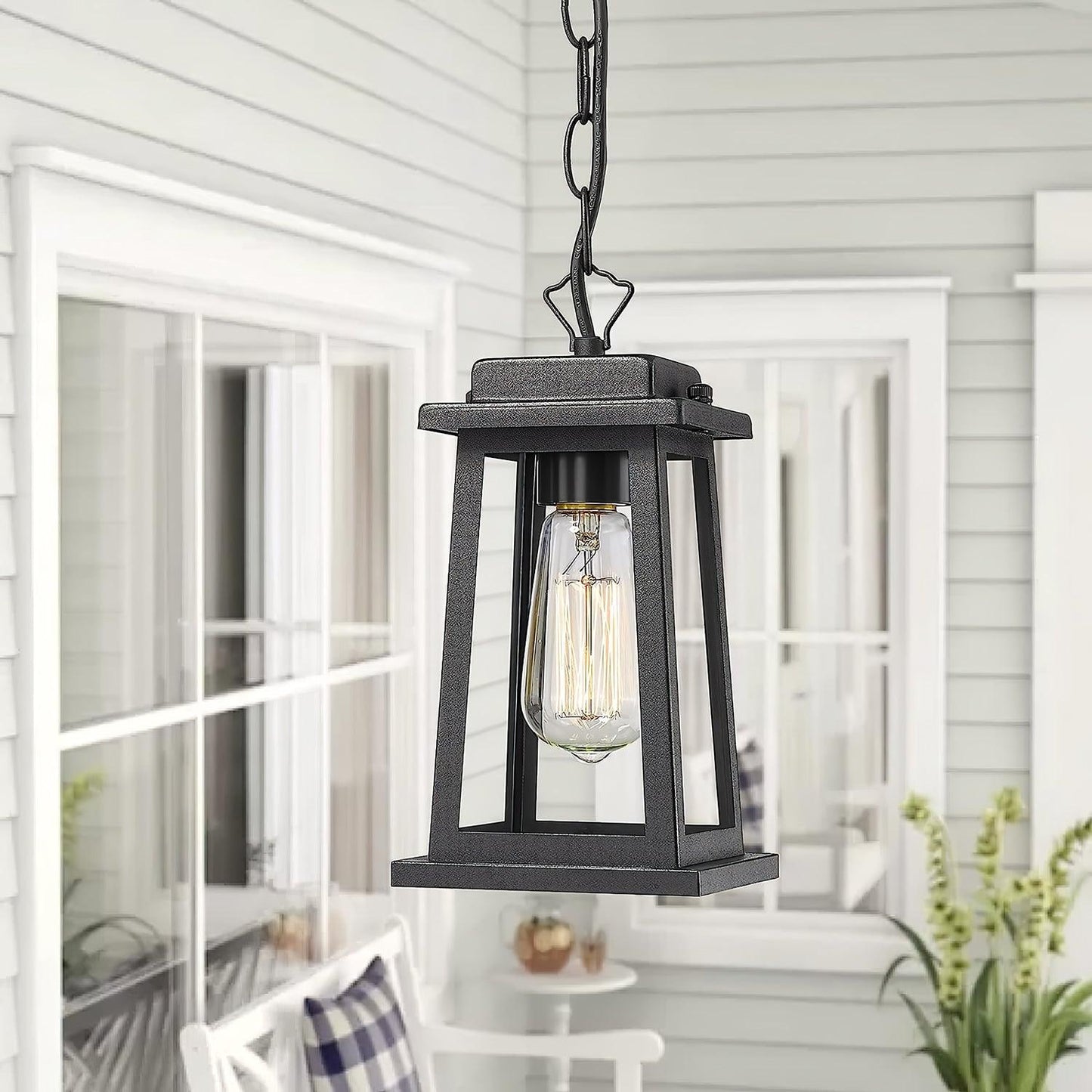 Ray Collection | Outdoor Hanging Pendant Light with Vintage Design | Durable Metal Frame for Elegant Illumination 8