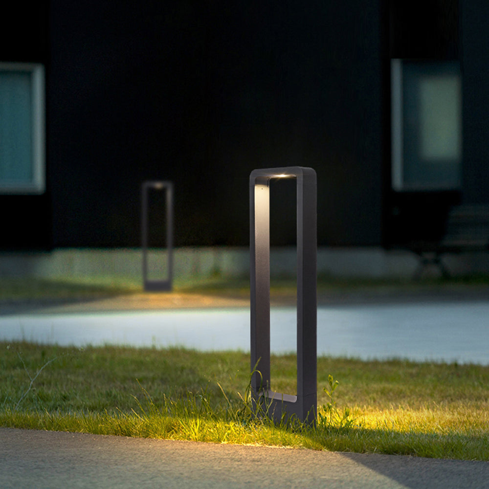 Hollow Rectangular Outdoor Path Light