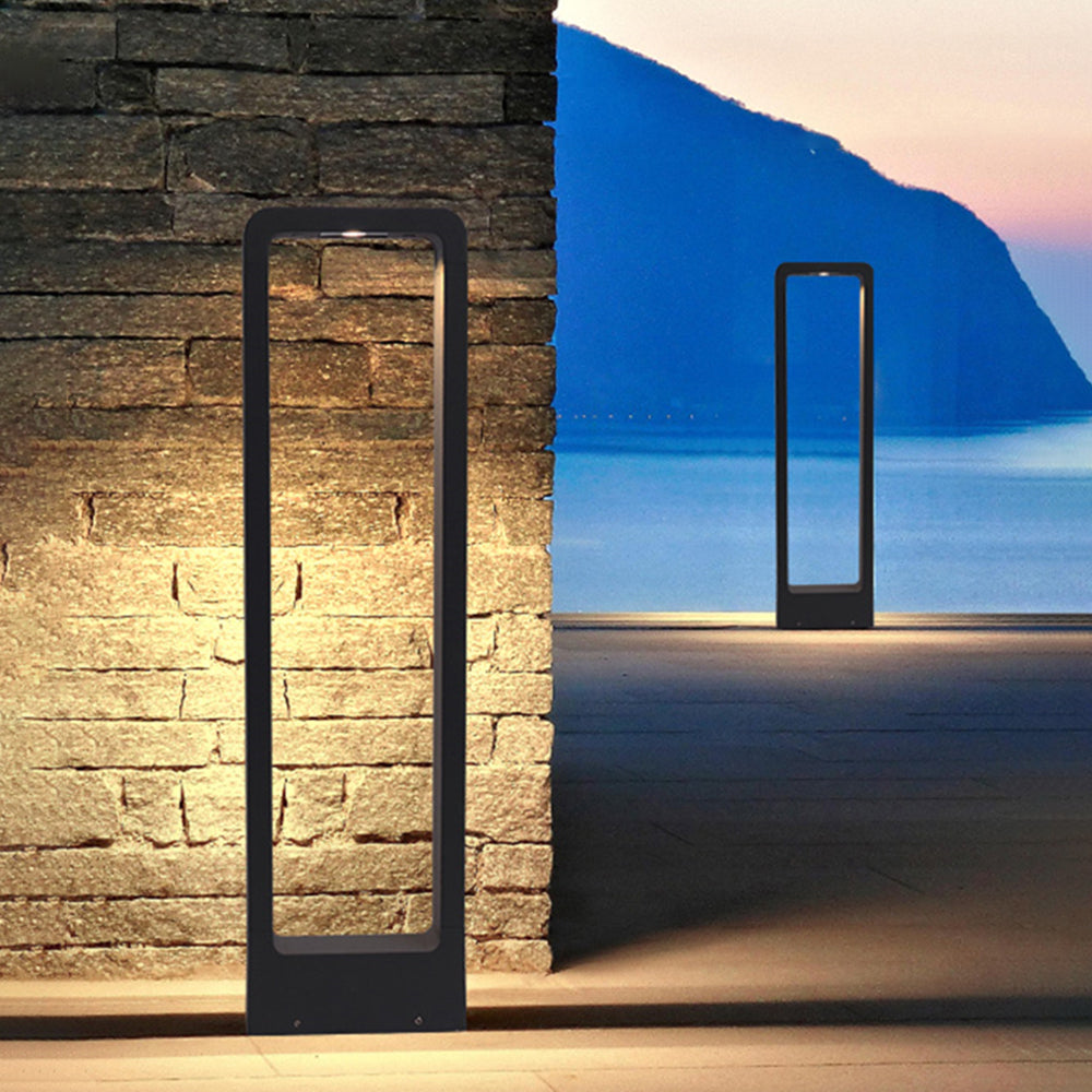 Hollow Rectangular Outdoor Path Light