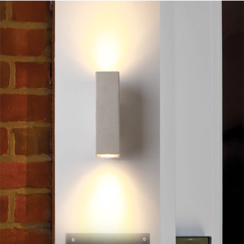 Ray Collection | Outdoor Wall Lamp with Durable Cement & Dual Head | Modern Lighting for Gardens 8
