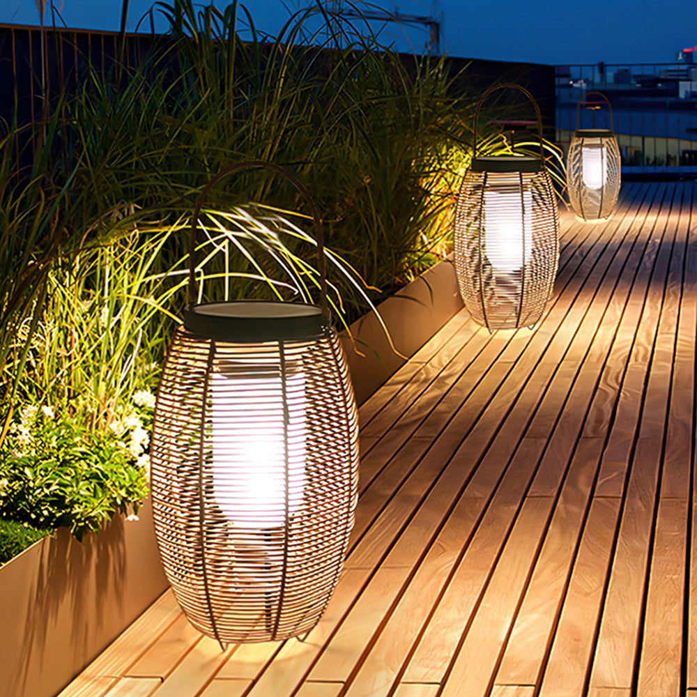 Ray Rattan Metal Floor Lamp | Model A/B