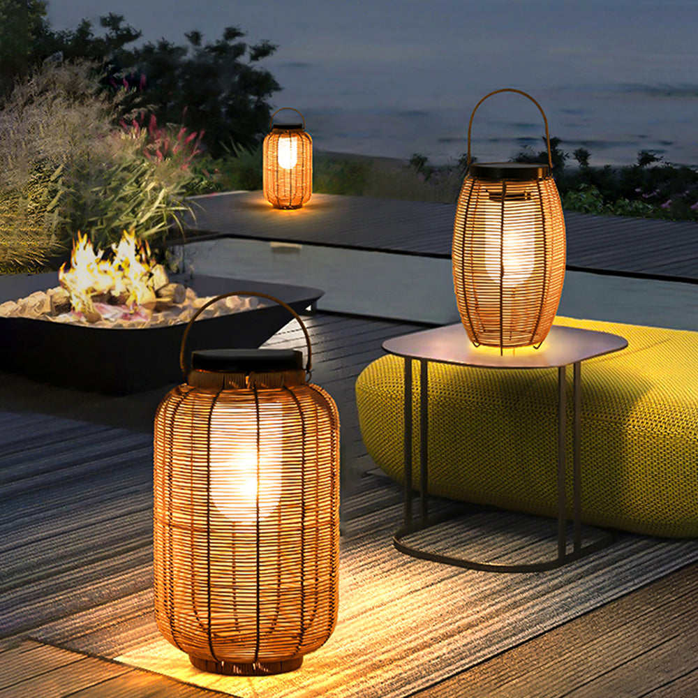 Ray Rattan Metal Floor Lamp | Model A/B