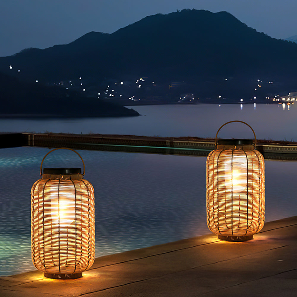 Ray Rattan Metal Floor Lamp | Model A/B