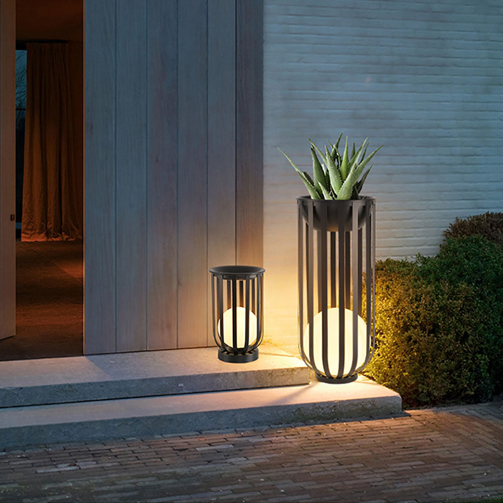 Ray Modern Globe Solar Floor Lamp | 3 Sizes