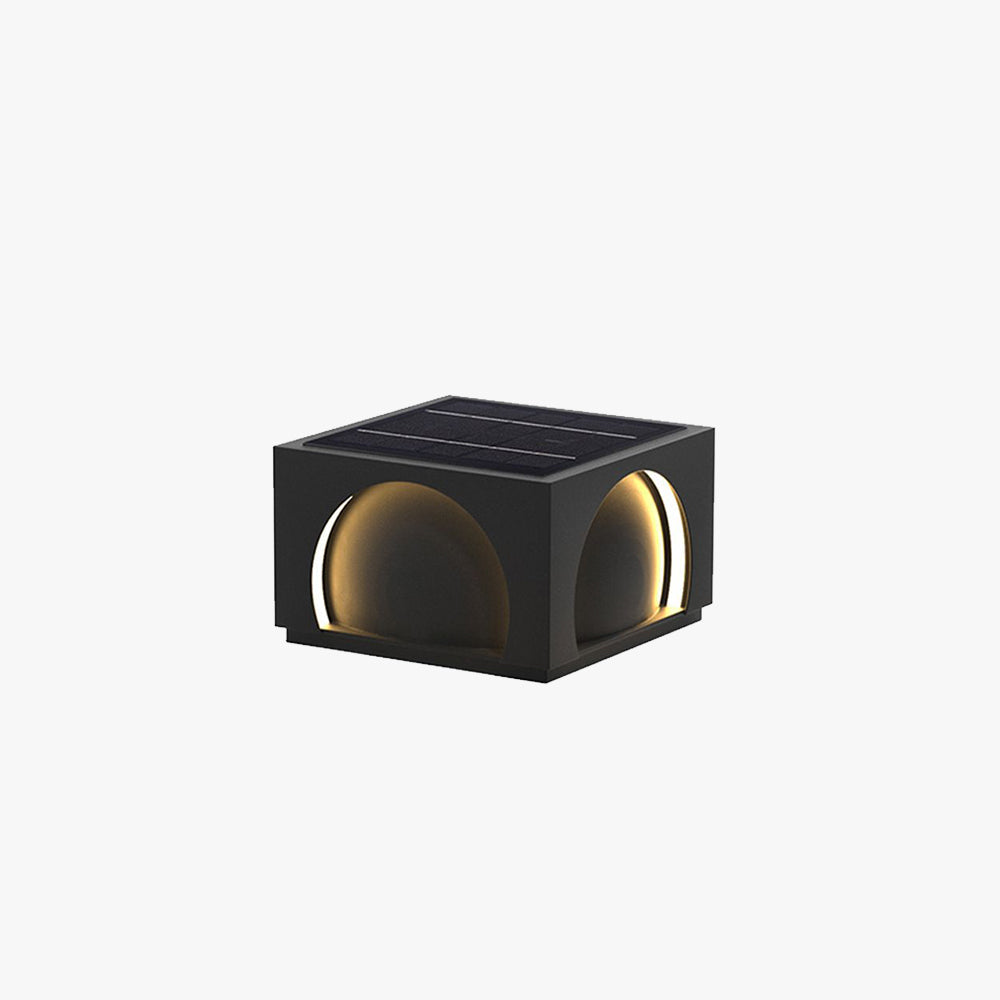 Solar Outdoor Pillar Lamp | Black
