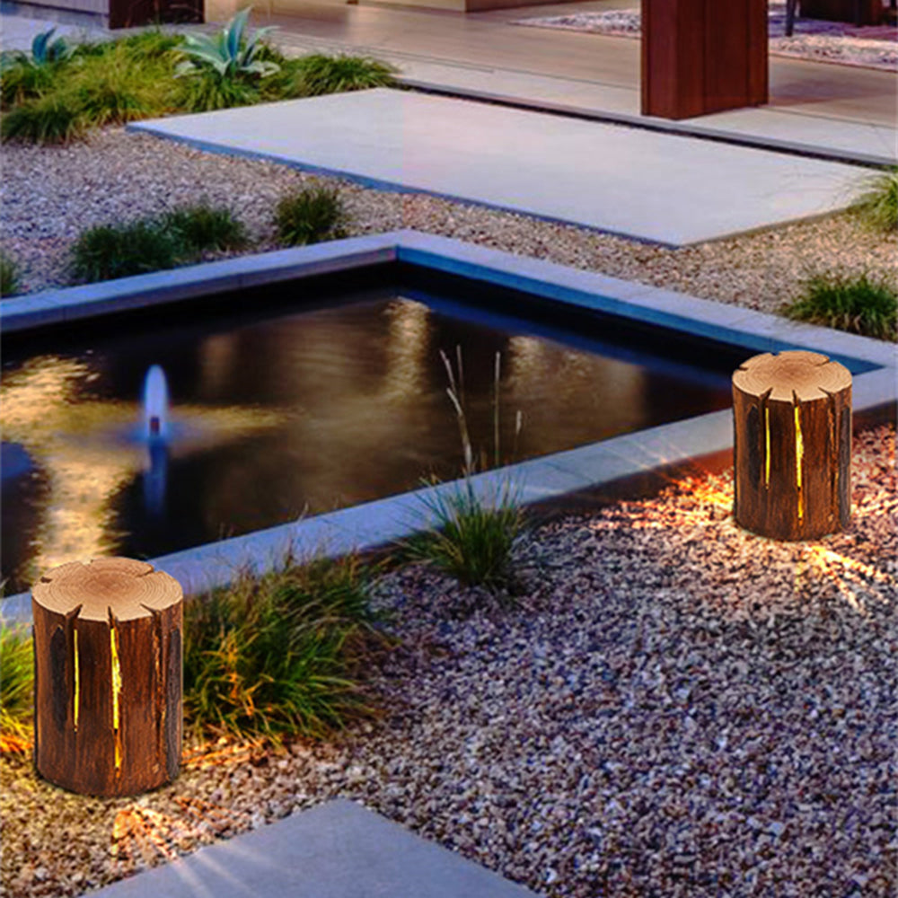Ray Rustic Wood Outdoor Lamp | 3 Sizes