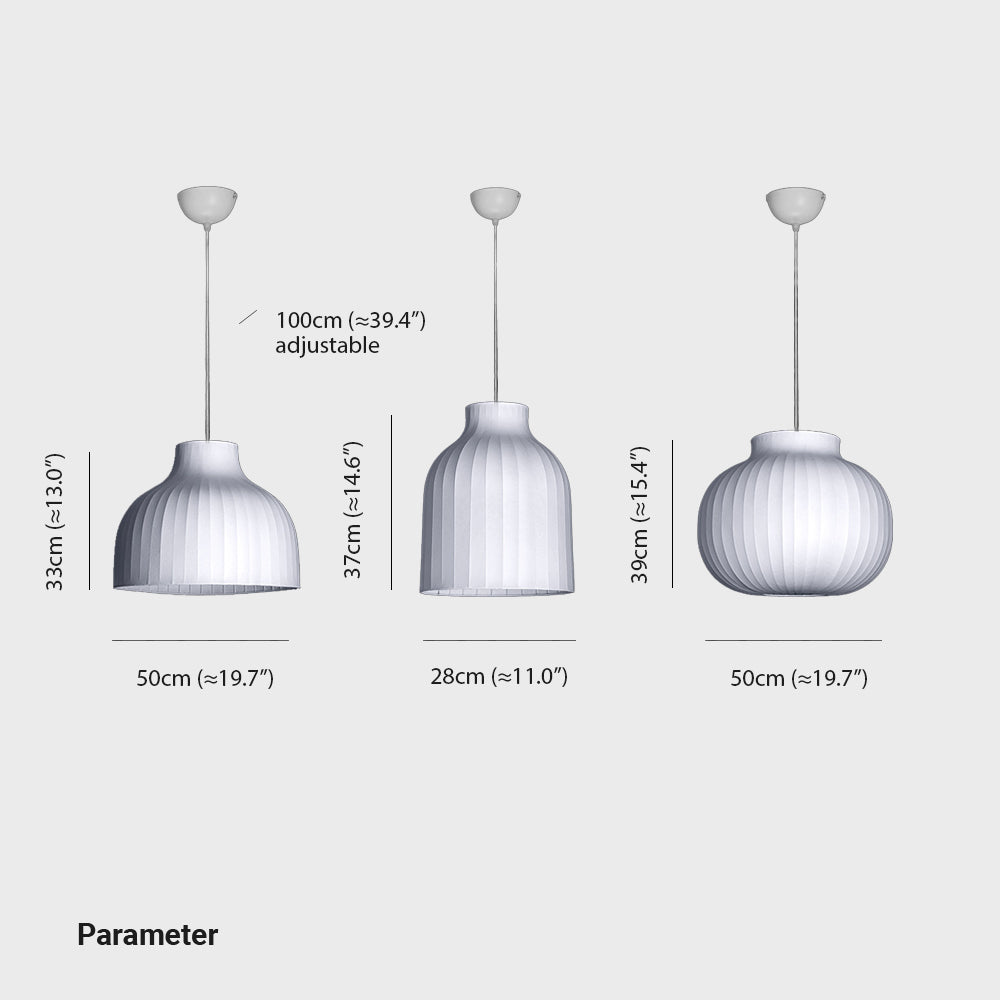Ritta Vintage Tyvek Cloud Pendant Light | White | 3 Sizes