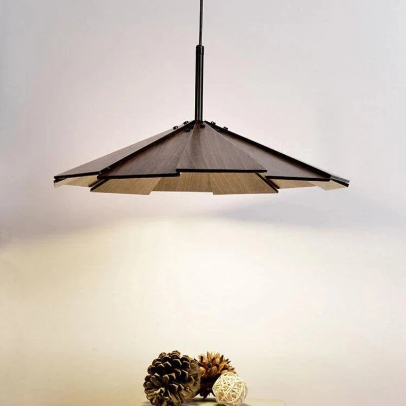 Ritta Vintage Wood Pendant Light | Model A/B | Wood/Walnut