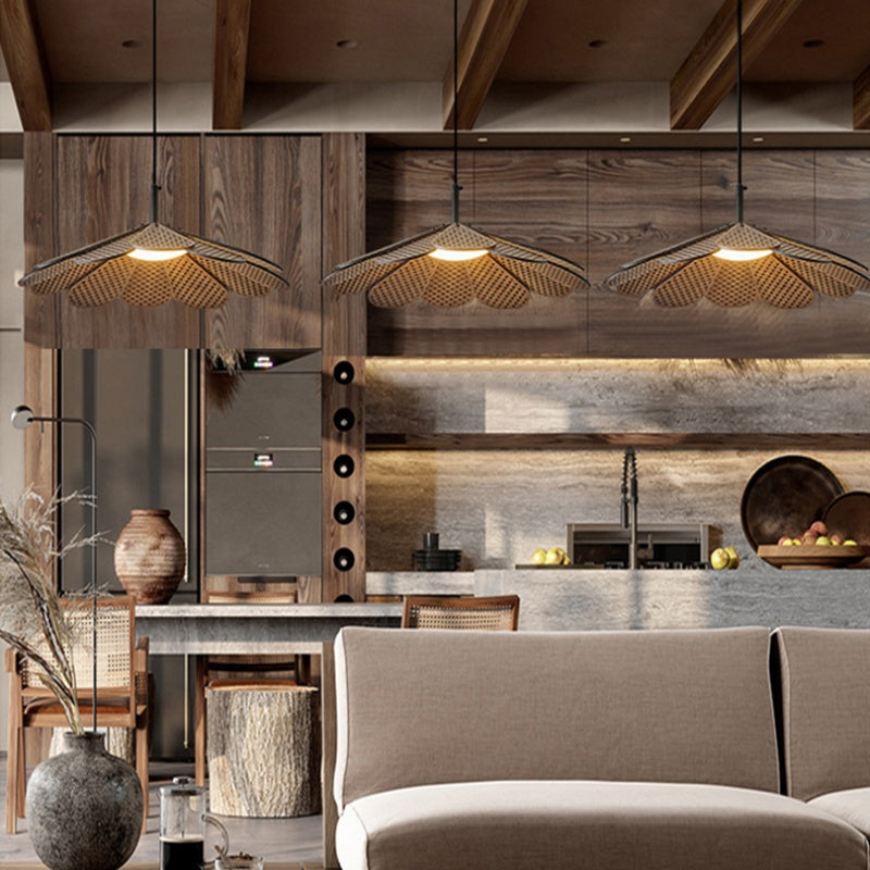 Ritta Vintage Wood Pendant Light | Model A/B | Wood/Walnut