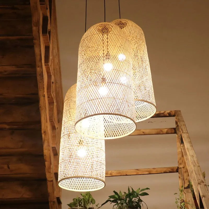 Ritta Bamboo Pendant Light | Rustic | Dia 40/45/50cm
