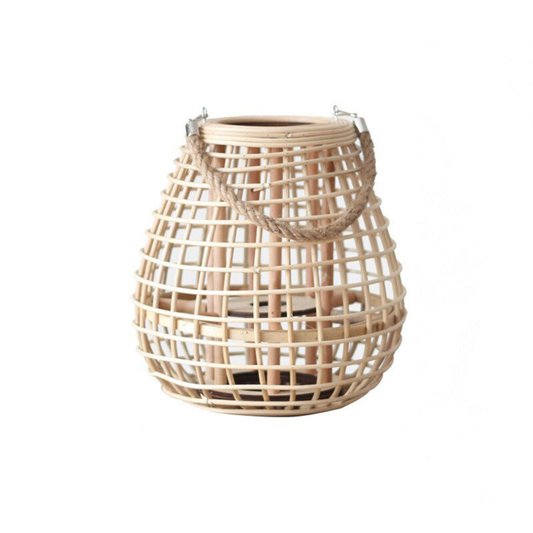 Ritta Wood & Rattan Floor Lamp | 3 Sizes