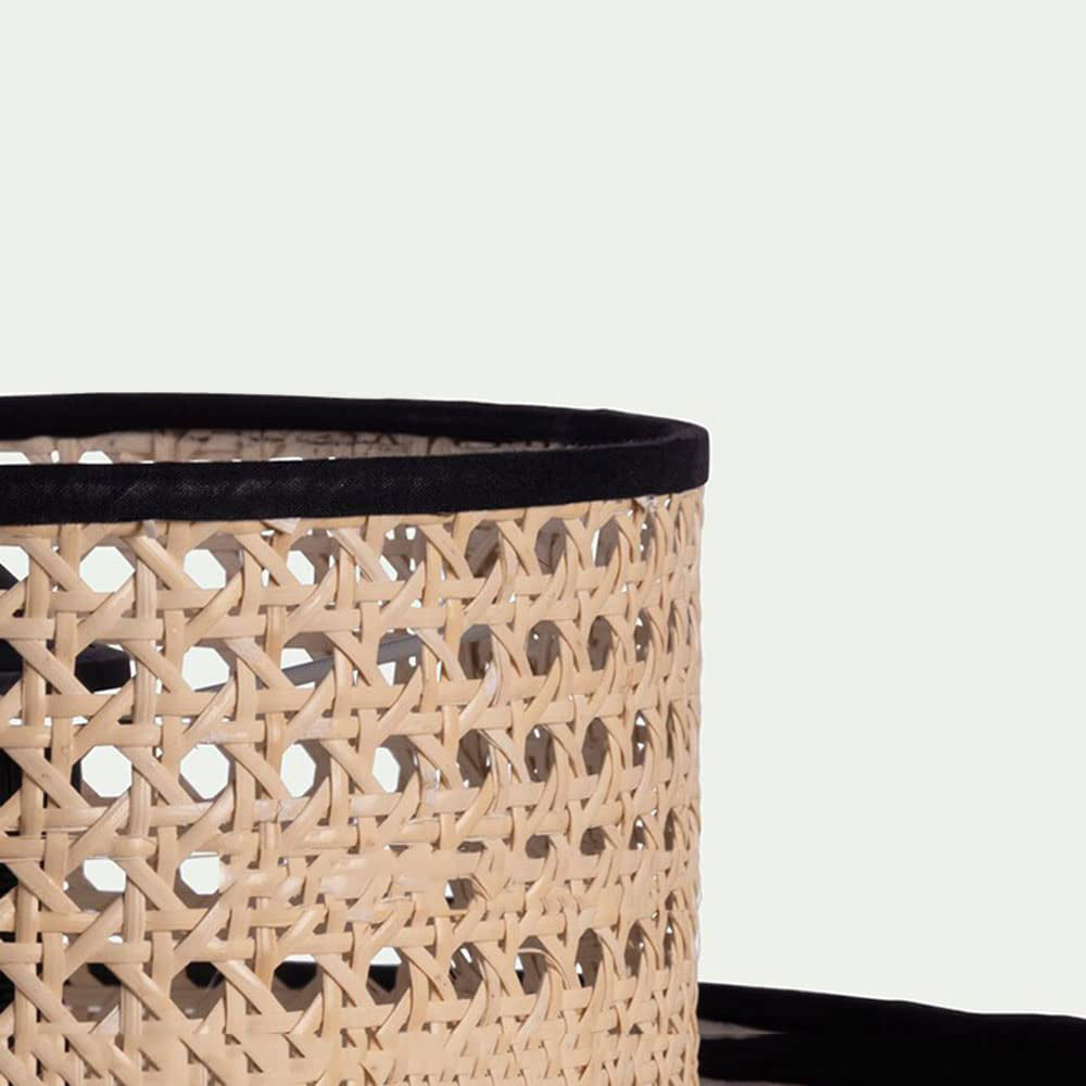 Ritta Rattan & Fabric Pendant Light | Dia 30-50cm