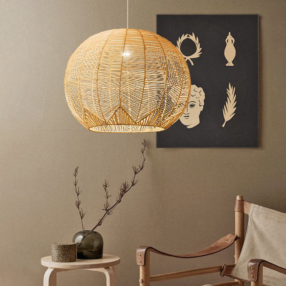Ritta Round Rattan Pendant Light | 4 Sizes