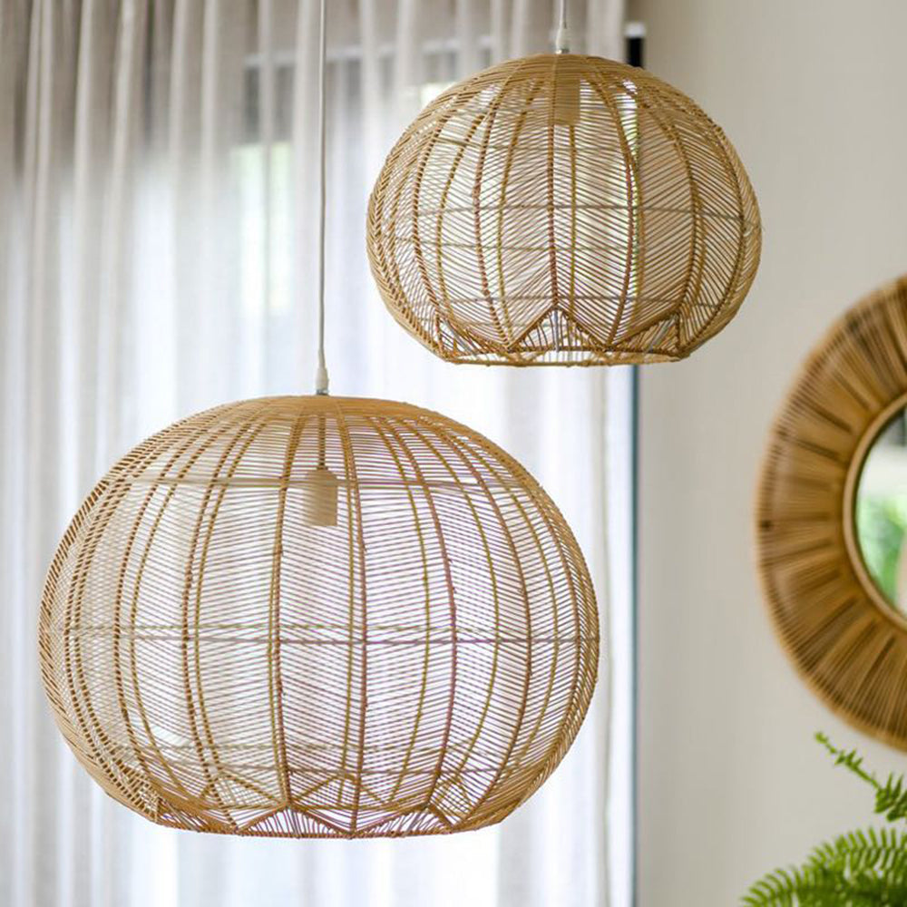 Ritta Round Rattan Pendant Light | 4 Sizes