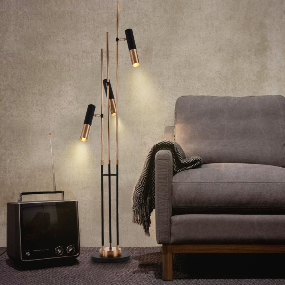 Salgado Tall Metal Floor Lamp | 3 Bulbs