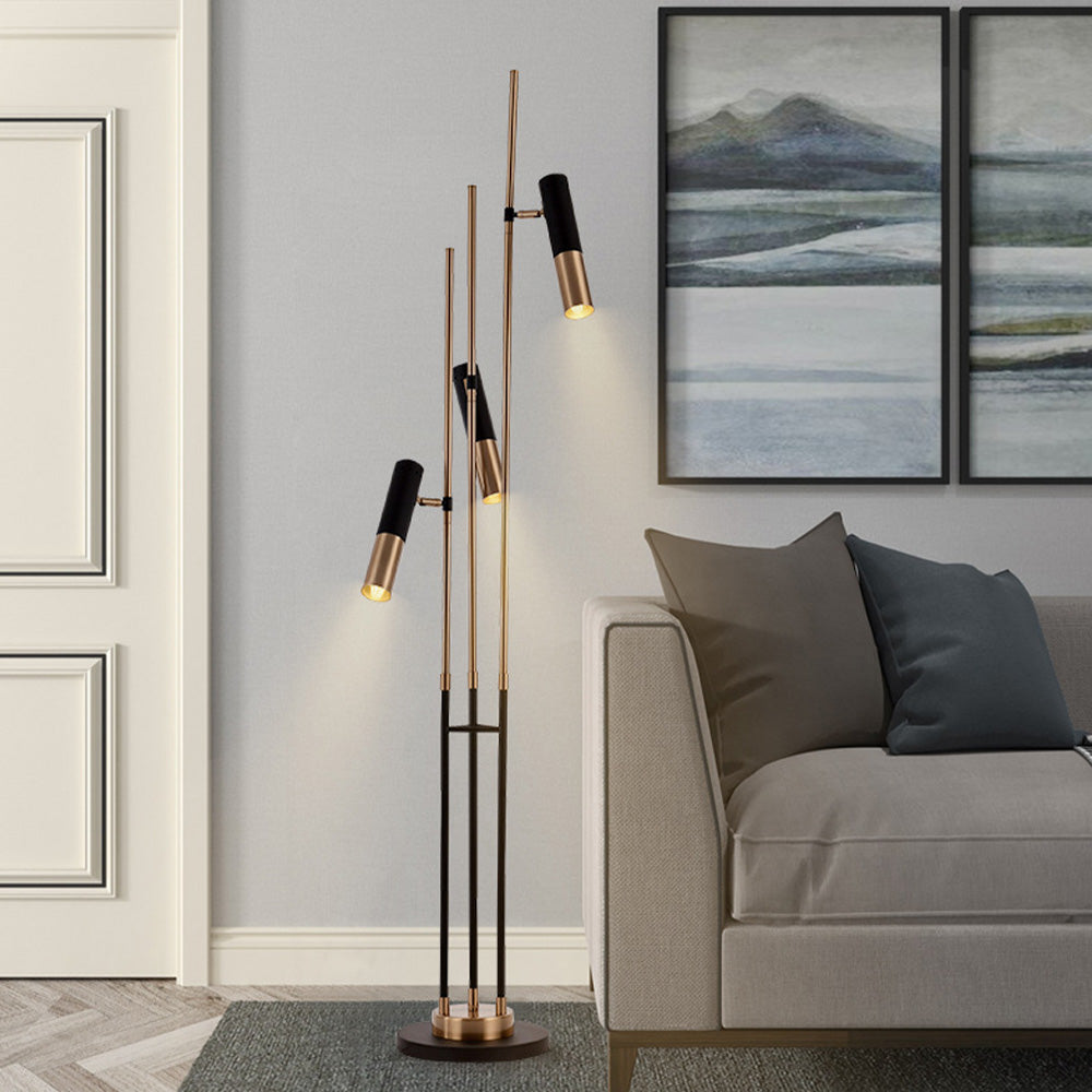 Salgado Tall Metal Floor Lamp | 3 Bulbs