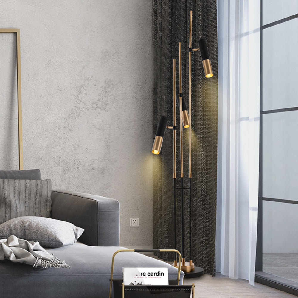 Salgado Tall Metal Floor Lamp | 3 Bulbs