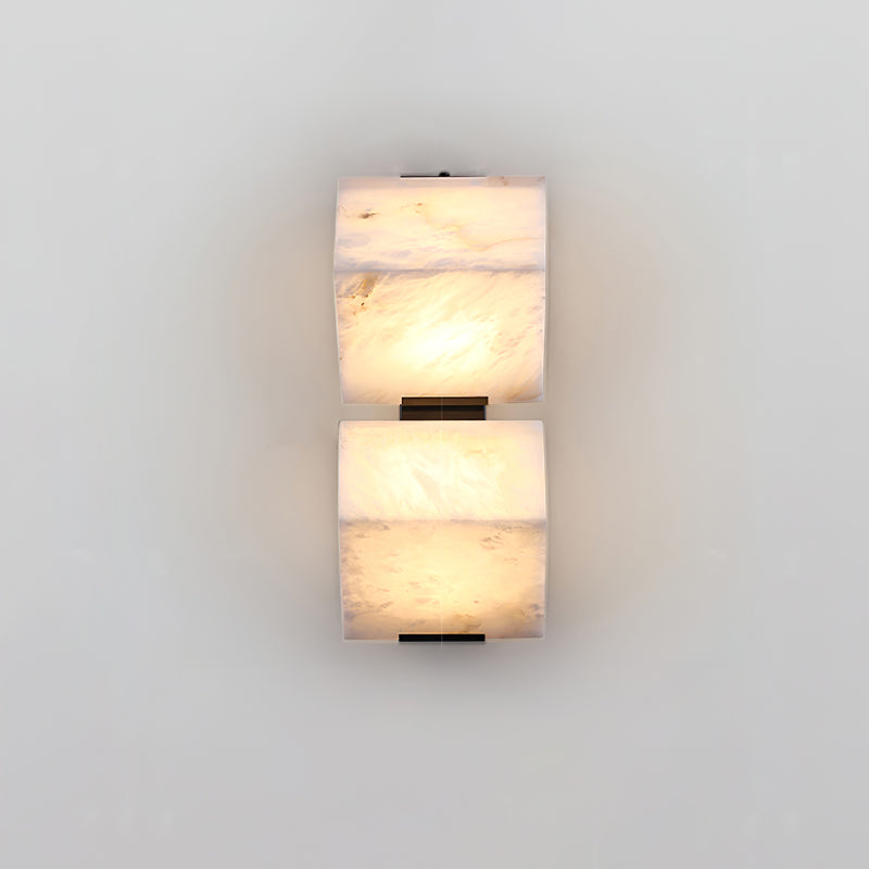 Sculptural Alabaster Wall Lamp | Integrated LED Wall Sconce Lighting for Elegant Indoor Illumination 11