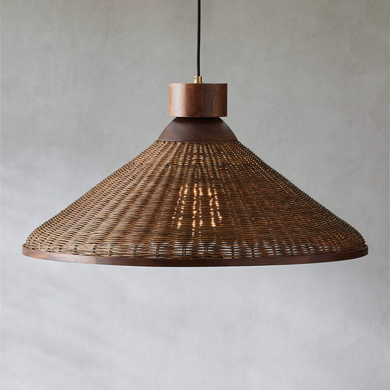 Silva Retro | LED Pendant Light with Rattan Design | Elegant Lighting for Living Spaces 4