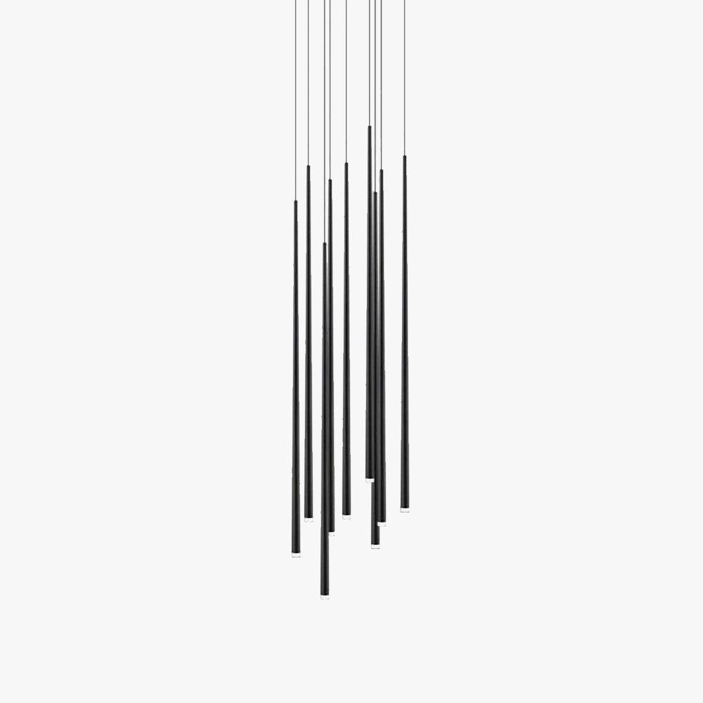 Edge Modern Slender Cone Metal Chandelier