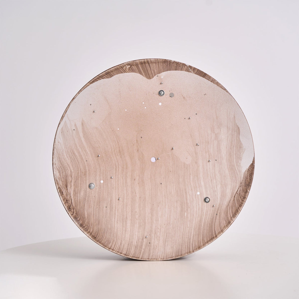 Muto Ceiling Light Double-Ring Walnut Color