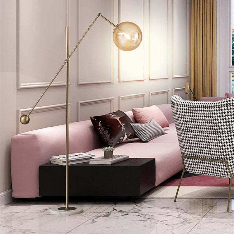 Valentina Gold Arc Floor Lamp