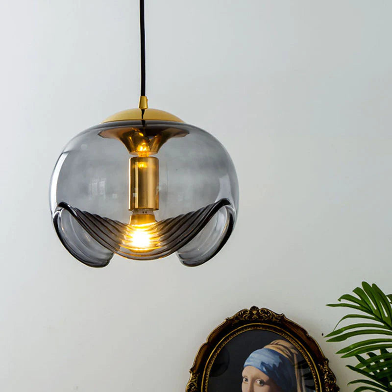 Valentina Design | Glass Pendant Light with Black Shade | Modern Hanging Light for Elegant Interiors 4