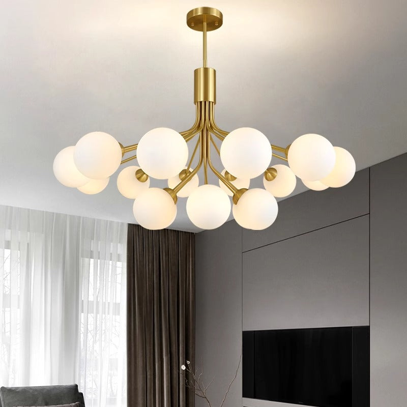 Valentina | Modern Chandelier Light with LED Technology & Unique Sputnik Design | Elegant Black or Gold Finish for Any Room